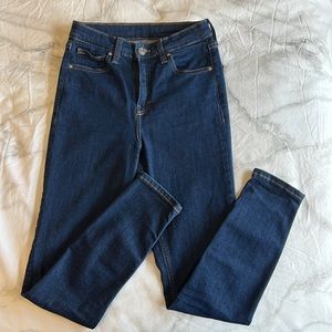 Topshop Moto Dark Wash Skinny Jeans Size 28